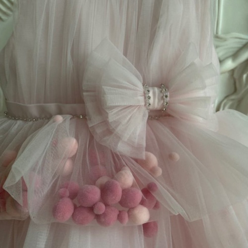 Tutu Dress/ Party Dress/ Kids Tutu/ Birthday Dress/ Christmas Dress/Flower Girl - Picture 3 of 6